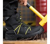 Zapatos de seguridad para el trabajo para hombres Botas de seguridad con punta de acero indestructibles Zapatillas de construcción para hombre antiestáticas, antigolpes y a prueba de perforaciones 37