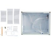 Caja MATX de 20,6 L con interfaz USB 3.0 tipo C y panel lateral de vidrio templado, caja Mini ITX de acero resistente para
