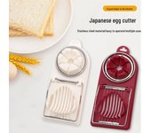 Cortadora de huevos multifuncional japonesa de dos cabezales color rosa