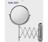 Espejo de maquillaje telescópico de doble cara de pared para baño 6-inch 3x magnification