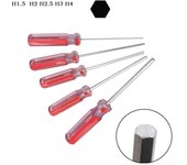 Destornillador hexagonal de 1,5-4 mm, cabeza plana, hexagonal, magnético