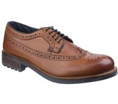 Zapatos de vestir de cuero Brogue de álamo para hombre de Cotswold 11 UK bronceado