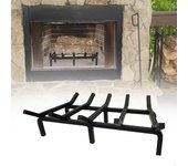 Estante para leña para chimenea, soporte de almacenamiento de madera, resistente, para exteriores e interiores, de hierro