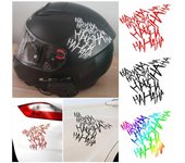 Calcomanías divertidas Hahaha para moto, impermeables, pegatina para casco de motocicleta, bicicleta eléctrica y coche blanco