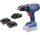 Taladro de impacto Bosch Professional GSB 18V-21 + 2 baterías de 2,0 Ah + LBOXX de 35 mm - 06019H1107