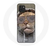 Coque Samsung Galaxy A03 Chat avec une capuche photo drole Animaux
