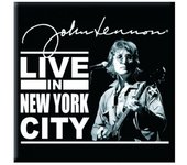 Imán para nevera con la canción  John Lennon en directo desde Nueva York One Size negro/blanco