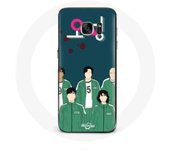 Coque pour Samsung Galaxy S6 Edge Squid Game Affiche personnages Art