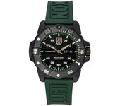 Luminox Master Carbon SEAL - Reloj de buceo automático suizo XS.3877 para hombre, correa de caucho verde, esfera negra, 200 m negro