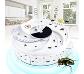 Trampas eléctricas para moscas, dispositivo de captura automática de plagas con USB, para matar moscas, repeler insectos y controlar plagas. negro