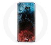 Coque pour Samsung Galaxy A8 2016 fond de texture abstraite rouge noir bleu