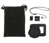 Carcasa de filtro UV de aleación de aluminio negro de 52 mm, marco protector, accesorio para GoPro Hero 8