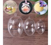 5 huevos de Pascua con forma de huevo, suministros para fiestas, caja de dulces, decoración del hogar, bola transparente 6cm