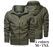 Chaqueta impermeable de primavera y verano para hombre, chaqueta transpirable a prueba de viento, moda para senderismo y senderismo al aire libre, Chaqueta con funda suave 5XL negro