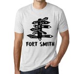 Camiseta vintage para hombre Camiseta gráfica Hora de nuevas ventajas Fort Smith Vintage White XS anti-flash blanco