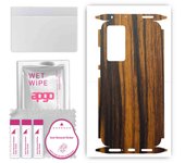 apgo Protective Skin Sticker for the back+sides compatible with Xiaomi 12, Full Wrap Film, Foil, Vinyl - Pattern Tigerwood
