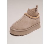Botas ugg cortas con puntera Lola Andy 8820 36 vison ante lana 41 negro