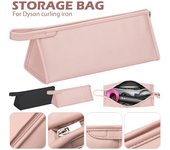 Estuche de transporte para secador de pelo Dyson, impermeable, de piel sintética, organizador de viaje, envío directo. color rosa