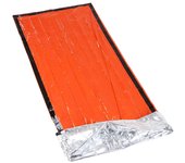 Saco de dormir de emergencia para exteriores, ligero y portátil, con saco con cordón para acampar, viajar y senderismo naranja