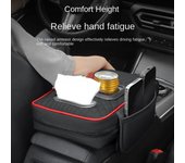 Cojín de reposabrazos de consola central de cuero PU, almohada portátil para reposabrazos de coche, nueva almohadilla para reposabrazos de coche beige