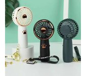 Ventilador de verano Mini USB de carga Pequeño ventilador Lindo ventilador de mano portátil de dibujos animados color rosa