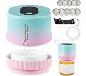 Kit de máquina de sellado al vacío eléctrica para tarros de boca ancha y regular con pantalla LED para cocina azul/color rosa