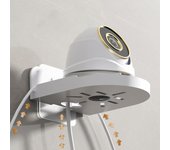 Estante de pared de plástico transparente para teléfono, plantas pequeñas, baño, sala de estar blanco
