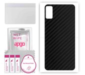 apgo Protective Skin Sticker for the back compatible with Cubot Note 8, Wrap Film, Foil, Vinyl - Pattern Carbon Black