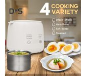 Hervidor de huevos eléctrico rápido 6 en 1 con apagado automático, recordatorio de sonido, diseño de pantalla táctil, apto para alimentos, libre de BPA, inteligente UK