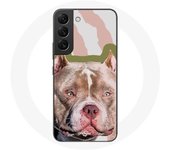 Coque pour Samsung Galaxy S21 FE Chien de Pitbull marron