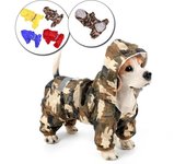 Ropa para perros y gatos, monos para mascotas con cordón en la espalda, Sudadera con capucha impermeable reflectante, impermeable para perros, suministros para mascotas, 1 ud. XL rojo