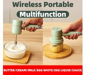 Mini batidora inalámbrica, batidora eléctrica de alimentos, batidora de mano, batidora de huevos, batidora automática de masa para hornear pasteles y crema