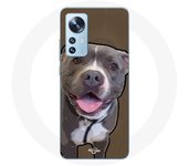Coque pour Xiaomi Mi 12 / 12X Chien Pitbull Blanc gris