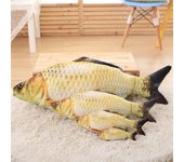 Juguete de peluche de pez de imitación de 8 pulgadas, juguete de gato de peluche, juguete para masticar y atrapar arañazos Crucian Carp