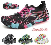 Zapatos de agua para hombres y mujeres, zapatos acuáticos de playa, sandalias de natación, drenaje, zapatos deportivos para vadear, navegación de secado rápido, pies descalzos, yoga, gimnasio, pesca, surf, zapatillas de deporte 35 color rosa