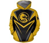 Sudadera con capucha de Mortal Kombat 11, ropa de calle con estampado 3D, informal, de gran tamaño, para hombre y mujer, para niños S