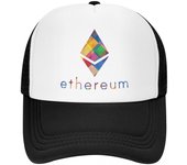 Crypto Coin Trucker Hats Ethereum Eth Mesh Net Gorra de béisbol Snapback Elegante Kpop Gorra ajustable con visera para mujeres unisex One Size