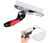 1 cepillo para el pelo de perro, cepillo de aseo para mascotas, peine de acero inoxidable para mascotas, kit de peinado para mascotas, cepillo para quitar el pelo suelto, suministros para mascotas, herramienta para quitar el pelo de perros.