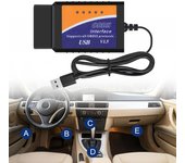 Cable de diagnóstico para coche Super ELM327 USB 1.5 con chip PIC18F25K80, escáner OBD2 ELM 327 USB V1.5 compatible con la mayoría de los protocolos OBDII.