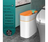 Cubo de basura inteligente para el hogar, bote de basura rojo con tapa, desodorante para baño, dormitorio, sala de estar, bote de basura agrietado 9 L