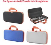 Estuche rígido de transporte a prueba de golpes, resistente a arañazos y con bolsa de malla para la plancha de pelo Dyson Airstrait HT01. azul