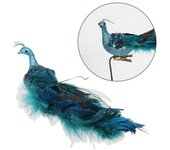 Adornos colgantes de Navidad para árbol de Navidad, estatua de pavo real simulada tridimensional