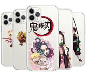 Funda de silicona con diseño de Kimetsu No Yaiba para iPhone 13, 12 Mini, 11 Pro, XS MAX, XR, X, 8, 7, 6, 6S, 5 Plus, SE iPhone 5 5S