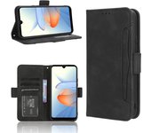 Para Honor X8B X7B X9B 5G Funda protectora de lujo con ranura para tarjeta y soporte para billetera para Huawei Honor X8 B X7 B X9 B, funda trasera a prueba de golpes For Honor X9B negro