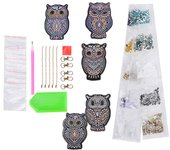 5 llaveros DIY con diamantes de imitación para pintar, decoración de bolsos, adornos, regalo de Navidad.
