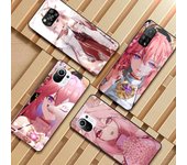 Funda de teléfono Genshin Impact Yae Miko para Xiaomi 12, 11T, 10, 9, Redmi Note 11, 10, 10S Pro, Redmi 9, 9A, 8, color negro, con cristal de PC. Xiaomi 12-12X