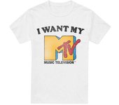 Camiseta MTV para hombre  Quiero mi MTV 2 4XL blanco