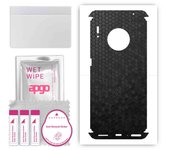 apgo Protective Skin Sticker for the back+sides compatible with Huawei Mate 30 Pro, Full Wrap Film, Foil, Vinyl - Pattern Black Honeycomb