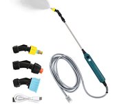 Rociador de manguera de agua de acero inoxidable con varilla rociadora, ajustable, eléctrico, con pantalla de mano 2m hose set