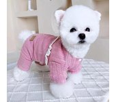 Abrigo de algodón con encaje de orejas de conejo para cuatro patas, para mascotas, perros, gatos, peluche, Schnauzer, bi-oso, ropa para perros pequeños, para invierno, grueso. XS